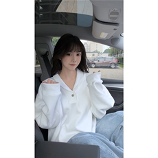 韩系学院风设计cleanfit卫衣简约纯色休闲打底常规P49加绒P59，男装T恤，电商B319