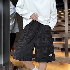 五分裤男韩版潮流2023夏季新款ins宽松纯色高街帅休闲裤K1696-P32，男装休闲裤，星座412-3
