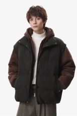 新款冬季羽绒棉服棉袄连帽假两件韩版宽松外套A436-2511-P85，男装棉衣，电商A436