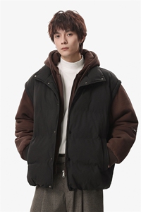 新款冬季羽绒棉服棉袄连帽假两件韩版宽松外套A436-2511-P85图片