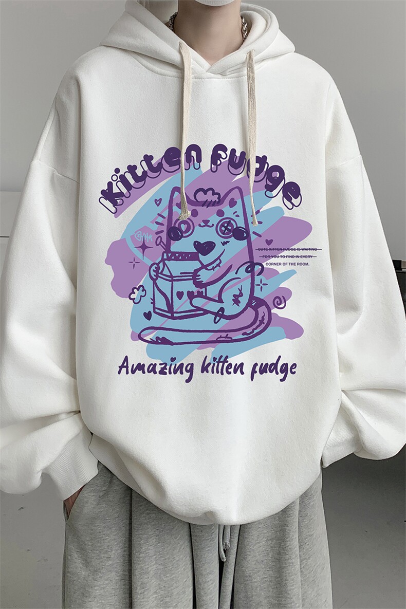 连帽卫衣男大码运动服帽衫外套WY2317-P35加绒款-P40,男装卫衣,电商A040