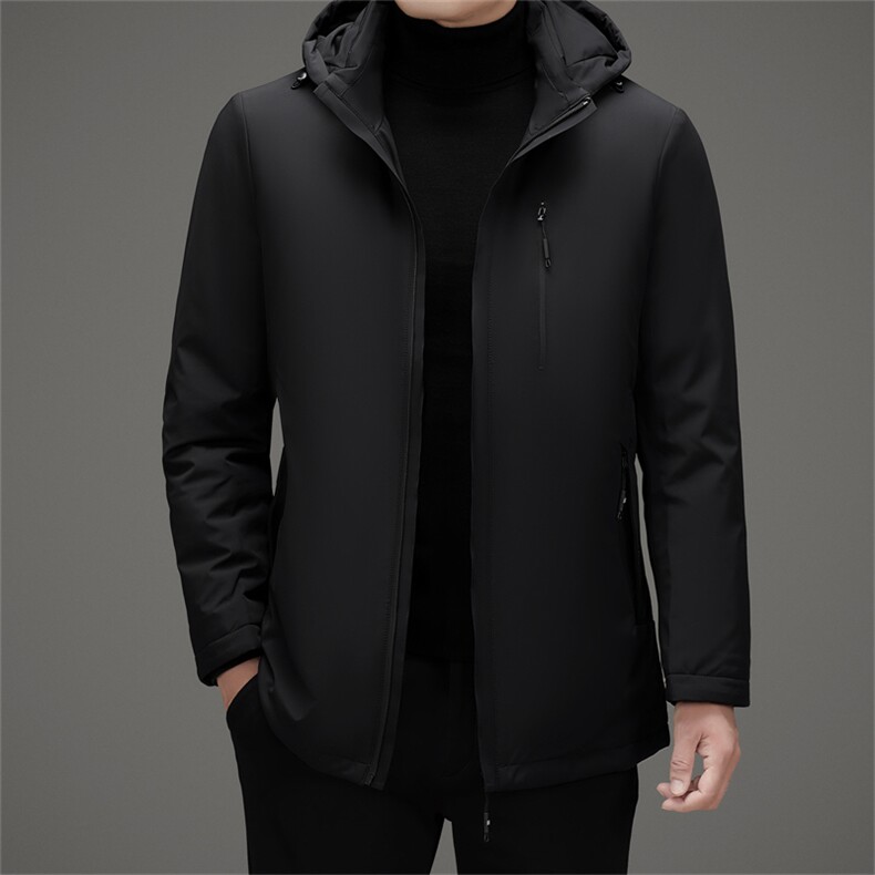 脱卸内胆帽子中年轻薄90绒羽绒服外套男冬款中老年羽绒服大衣,男装羽绒服,钱塘723
