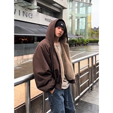 两面穿现货重磅短款座山雕棉衣男女双面穿毛毛绒棉服加厚外套，男装棉衣，电商A486-1