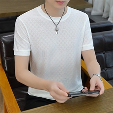 夏季新款现货主推不断货男士商务休闲百搭简约圆领短袖T恤7818P25，男装T恤，电商B226-2（原B217-2）