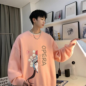 控78 假两件毛衣男大码加绒针织衫男毛线衣M80161-P55  加绒P70图片