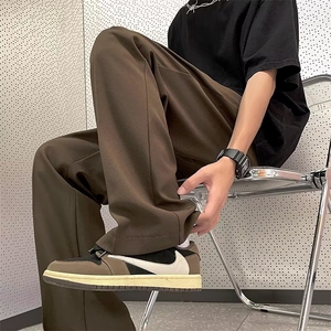西裤男直筒型休闲原宿长裤喇叭内开叉西裤C919P38图片