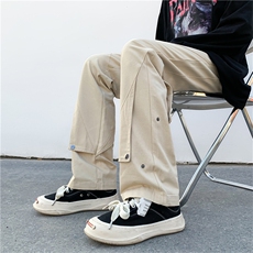 春季韩版潮流ins纯色工装裤新款百搭直筒休闲长裤男K6054-P40，男装休闲裤，星座512-2