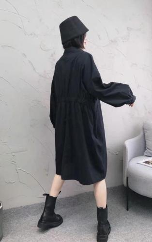 XL9818春款爆版泡泡袖后背抽牛筋时尚休闲长款衬衫,女装衬衫,L·H·X