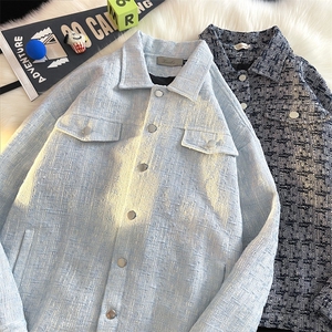秋冬2025新款轻熟风大码男装小香风夹克外套男棒球服图片