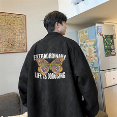 麂皮绒夹克男大码立领褂子外套JK85366-P68加绒款-P78，男装夹克，电商A040