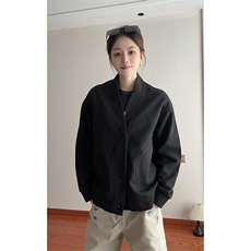 抖音得物高品质二开26春季美式潮牌宽松卫衣开衫日系肌理男女外套，女装短外套，电商A443