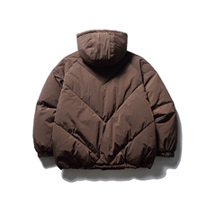 南夏乔装2025冬季新款纯色辑格连帽羽绒服日系复古宽松保暖羽绒袄，男装羽绒服，电商S006（B521）