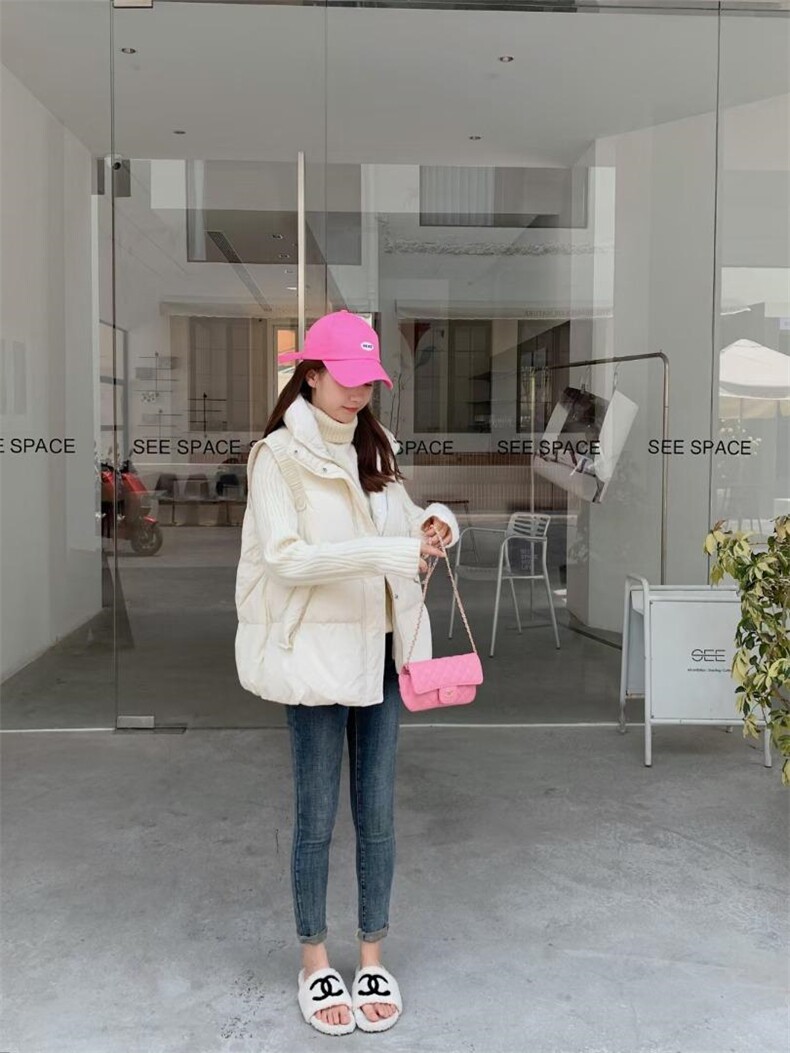 羽绒马甲女2022秋冬新款加厚保暖连帽马夹外穿坎肩，女装马甲，川哲