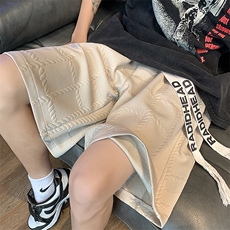 夏高街篮球华夫格短裤男肌理美式宽松休闲五分裤XZ514-2-1523-P38，男装牛仔裤，星座514-2(原B239)