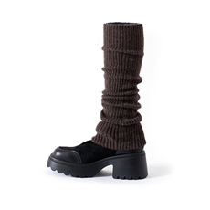 2025年秋季新款纯色加长针织腿套袜套时尚休闲通勤百搭保暖，袜子，蒙娇羊绒