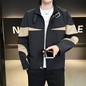 复古撞色拼接立领冲锋衣外套男开衫外套夹克棒球服JK01575-P73图片