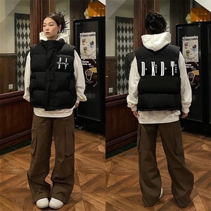 现货 美式宽松立领大码印花马甲J1105特P45图片