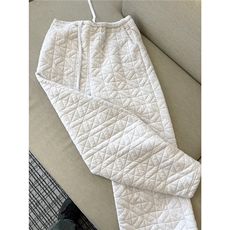 【现货】612-K228-P75冬季棉裤不规则菱格压线宽松直筒宽松休闲裤，男装休闲裤，星座612