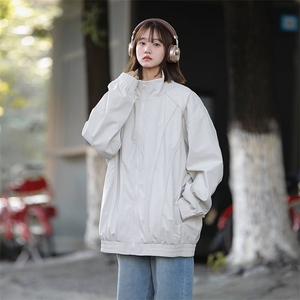 新款中性风户外夹克男立领纯色上衣冲锋衣外套A157B-JK7866-特P55图片
