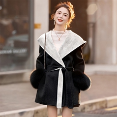 芷墨2026秋冬新款复古重工双面呢子大衣女显瘦显高洋气百搭外套女，女装毛呢外套，芷墨服饰