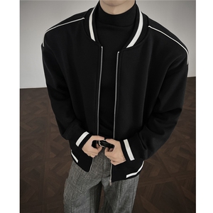 重磅420克boxy短款立领开衫棒球服液态棉爽滑外套男D9899-P68图片