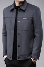 B811白鸭绒90绒毛呢羽绒服内胆可脱卸商务精品男士羽绒服外套，男装羽绒服，钱塘207-3