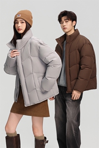 主推90绒子情侣款户外羽绒服男女款立领防水加厚羽绒服外套图片