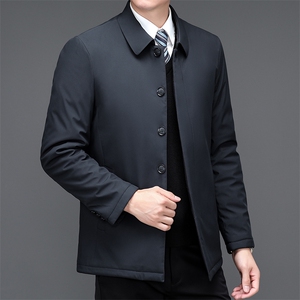 V3633钱塘2020-3商务休闲简约冬季厚款中年男士夹克外套P125图片