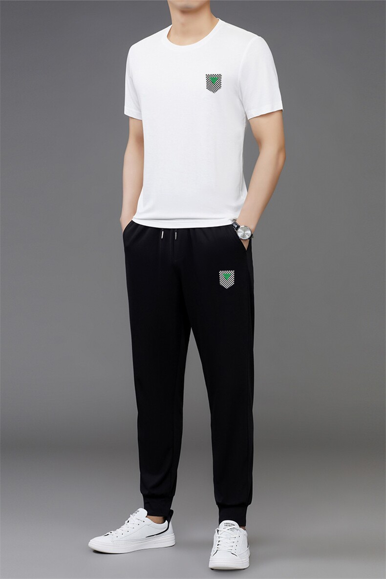 短袖T恤男士夏季套装休闲两件套新款半袖休闲裤男装户外清凉服饰,男装休闲套装,电商B212（原钱塘6029）