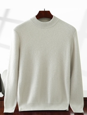 2025年秋季新款男士圆领针织毛衣休闲时尚通勤，男装羊绒套衫，绒创羊绒