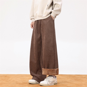 现货13秋冬加绒加厚宽松直筒奶芙休闲裤XZ211-1-k25108-P55图片