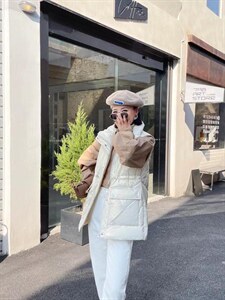冬季羽绒收腰马甲图片