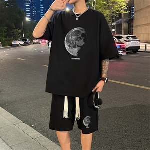 套装！华夫格套装短袖T恤短裤男 HTZ532-特p：38图片