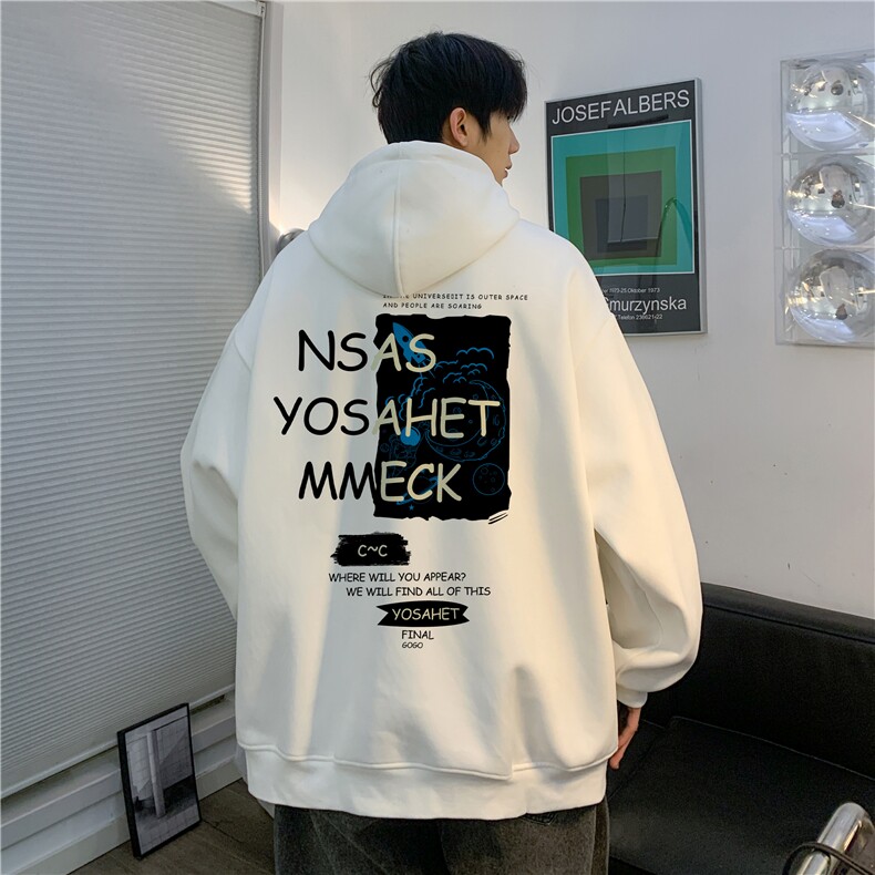 INS潮流美式太空旅行印花宽松休闲连帽卫衣JK23394特p35-控58,男装卫衣,星座605(原A050)