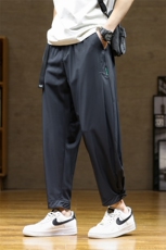 港风冰丝裤M-8XL夏季大码束口透气速干冰丝长裤109-K2299-P50，男装休闲裤，星座109