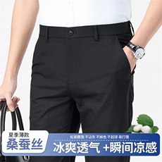 休闲裤男2026夏季新款商务直筒西裤男士免烫纯色薄款长裤子，男装西裤，电商B212（原钱塘6029）