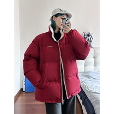 冬季新款港风潮牌男女立领保暖棉服面包服XZ213-7366-P108控128，男装棉衣，星座213