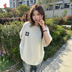 万针全刺绣工艺抖音得物高品质260克重磅纯棉双纱美式高街短袖T恤，男装T恤，电商A486