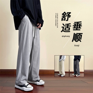 灯芯绒卫裤春秋款宽松纯色休闲宽松直筒长裤1008特批35图片