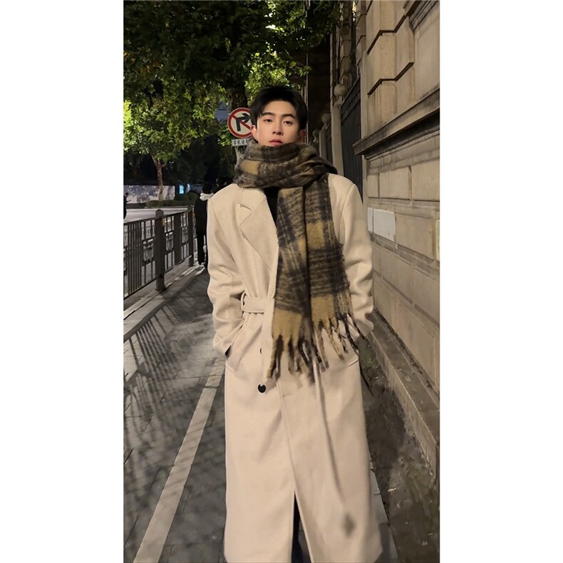 【已下单】长款秋冬克鲁苏文职大衣宽松高级感外套DY05021P128,女装短外套,星座1004（原星座815-3）