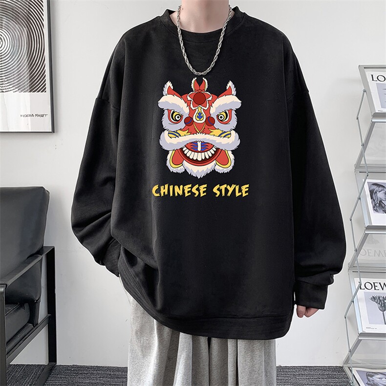 麂皮绒卫衣男大码重磅长袖t恤男 JW81185-P35图片
