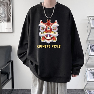 麂皮绒卫衣男大码重磅长袖t恤男 JW81185-P35图片