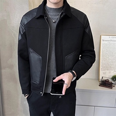 加棉加厚外套男2025新款秋冬季保暖拼接上衣A313-A111-1-P145，男装棉衣，电商A313