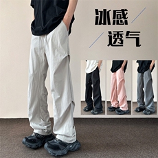 XZ616夏季新款伞兵裤褶皱设计感冰丝速干休闲裤TY2472特P30控58，男装休闲裤，星座512A（原616）
