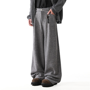 903-WK132-P65   S-XXL  加厚加绒毛呢料休闲裤2-3图片