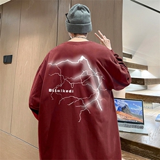 抖音得物供货量大从优可提供视频美式长袖T恤CT570特P28，男装T恤，电商A486