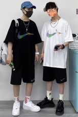 潮牌短裤短袖t恤男休闲运动套装2023夏季港风帅气A161-2-TZ04-P50，男装休闲套装，电商A161-2