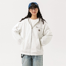 2026春季新款男装日系潮牌宽松连帽卫衣开衫休闲外套WY578-F96，女装短外套，电商A101（原外27）
