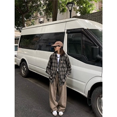 潮流原宿长袖衬衫ins时尚简约新款气质日系流行慵懒文艺百搭，男装衬衫，星座506A