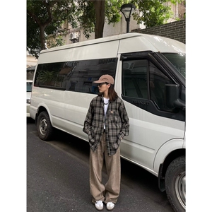 潮流原宿长袖衬衫ins时尚简约新款气质日系流行慵懒文艺百搭图片